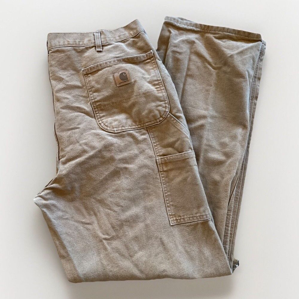 Carhartt B11 Pants Mens 38 x‎ 34 Brown Duck Canvas Vintage Workwear Loose Fit